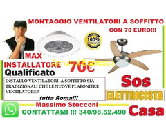 Montaggio ventilatore a soffitto Roma Magliana