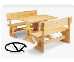 Tavoli e panche legno per ristoranti, pub, birre