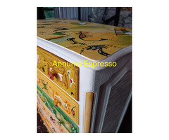 CASSETTIERA VINTAGE RIMODERNATA DIPINTA A MANO FIR