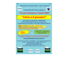 Torneo di calcio a 8 giocatori Primavera 2026