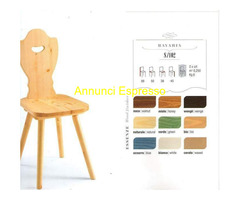 Sedie tirolesi in pino grezzo