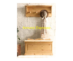 Cassapanca e appendiabiti abete