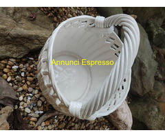 CESTO in CERAMICA BIANCA