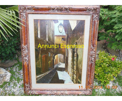 Quadri Con Cornici Intagiaote -ad OLIO su TELA