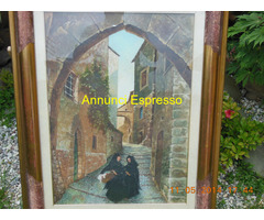 Quadri Con Cornici Intagiaote -ad OLIO su TELA