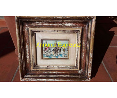 Quadri Con Cornici Intagiaote -ad OLIO su TELA