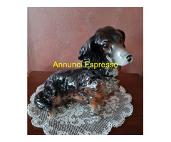 Cane Bassotto Antica Figurina anni '40 in porcella