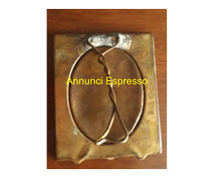 Antica piccola cornice portafoto in micromosaico ,