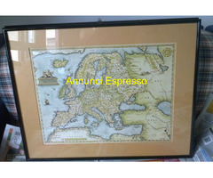 Antiche n°4 mappe emisferi terrestri riproduzioni