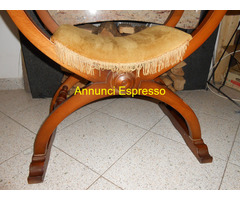 Sedia dantesca savonarola rinascimentale