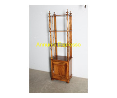 Antica libreria etagere Luigi Filippo  1860 noce