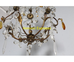 Antico Lampadario Liberty in pendenti e fiori