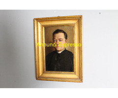 Antico dipinto olio su tela epoca XIX