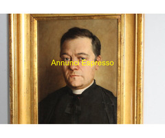 Antico dipinto olio su tela epoca XIX