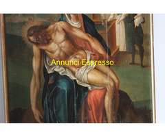 Antico dipinto fiammingo epoca XVIII olio su tavol