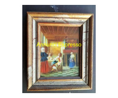 Miniatura riproduzione .Interno casa olandese , do