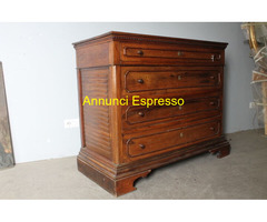 Antico cassettone Carlo X noce massello 1830