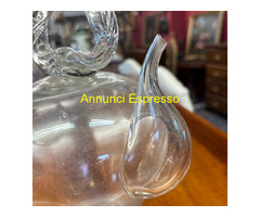 Antica Brocca in vetro soffiato XVIII sec per acqu