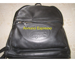 ZAINO-LACOSTE-IN PELLE NERO++OCCHIALI SOLE RAY-BAN