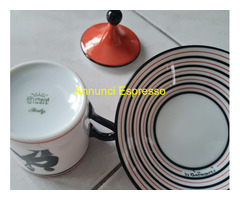 Gio Ponti tazzina con coperchio e piattino, edizio