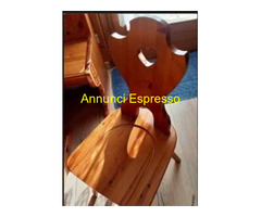 Sedie tirolesi  con cuore in legno grezzo