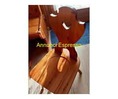 Sedie tirolesi  con cuore in legno grezzo