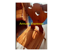 Sedie tirolesi  con cuore in legno grezzo