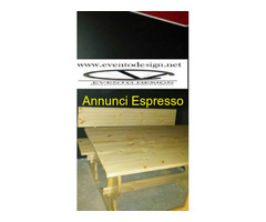 Tavolo fratino in pino grezzo