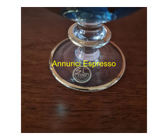 Set   trittico   bicchieri in cristallo e decori