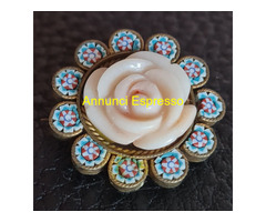 Spilla antica   tema floreale  primi '900   microm