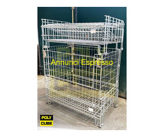 Gabbie o ceste metalliche sovrapponibili