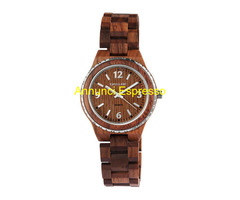 Orologio in legno con cinturino a maglie