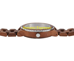 Orologio in legno con cinturino a maglie