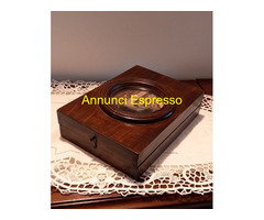 Grafoscopio  ingranditore  vintage  in legno, dime