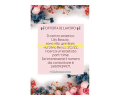 Estetista  cerca  Estetista  nel settore Altri Settori con  esperienza