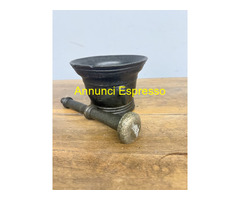 Antico mortaio umbro in bronzo XVI sec, e pestello