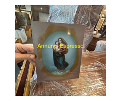 Antico olio su rame '800 Madonna di San Sisto