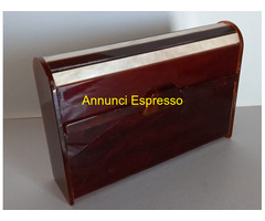 Porta carte beauty case pochette borsa a mano  vin