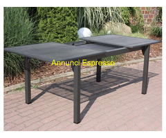 MWH Tavolo allungabile in lamiera 146/246x90