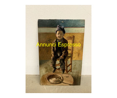 Janotta Michele, olio su tavola '800, Bambino