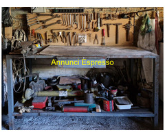 BANCO-Tavolo da officina con morsa acciaio