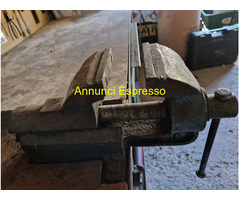 BANCO-Tavolo da officina con morsa acciaio