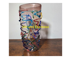 Vaso vintage Vetro Murano XX Enrico Camozzo .