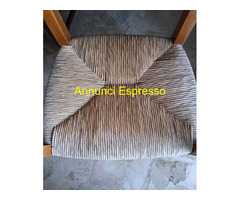 Poltrona legno e paglia