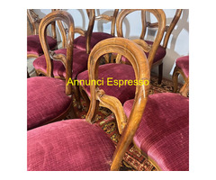 Antico e raro gruppo di 10 sedie Luigi Filippo