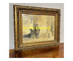 Antico dipinto acquarello , di grande qualità