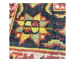 Tappeto Vintage anni 70 lana fondo rosso