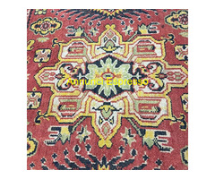 Tappeto Vintage anni 70 lana fondo rosso