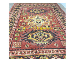 Tappeto Vintage anni 70 lana fondo rosso