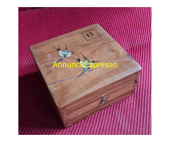 Gioco d'antan scatola di legno con una ROULETTE